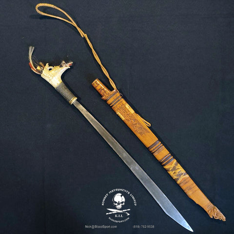 Dayak Headhunters Sword with Scabbard