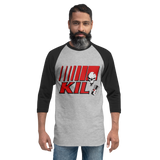 KIL Stick'n Bucket - 3/4 Sleeve Baseball Shirt