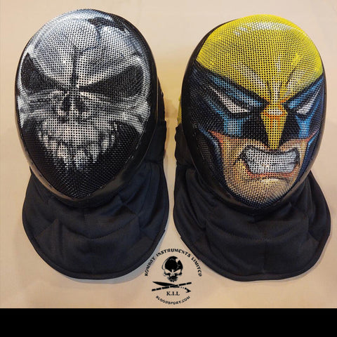 Custom Painted Stick and Knife Fighting Mask